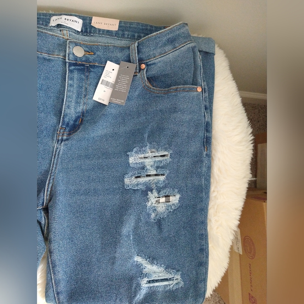 💙Lane Bryant Mid-Rise Signature Fit Boyfriend Blue Jeans Sz. 14💙 - Picture 3 of 11